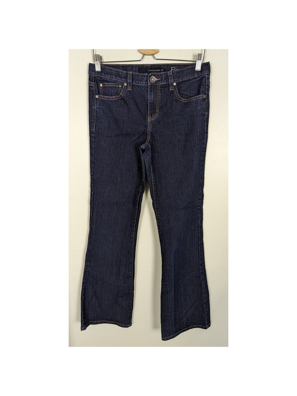 Calvin Klein Women's Size 6 Flare Jeans Dark Y2K 28 CK Denim
